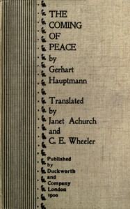 Cover of The coming of peace (A family ca...