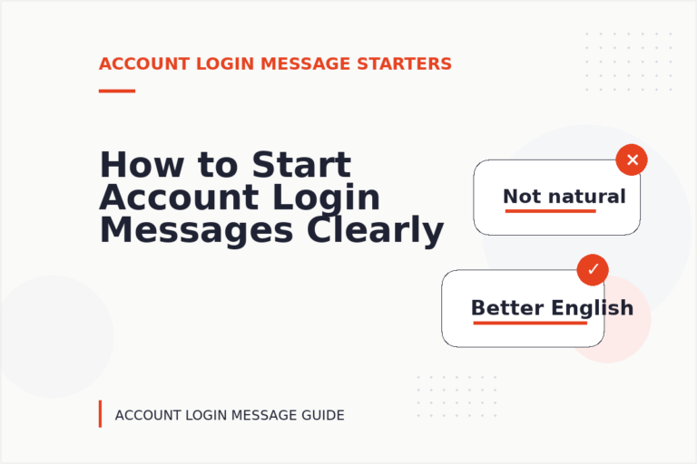 How to Start Account Login Messages Clearly How to Start Account Login Messages Clearly