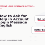 How to Ask for Help in Account Login Message English