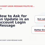 How to Ask for an Update in an Account Login Message