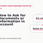 How to Ask for Documents or Information in Account Login Message English