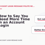 How to Say You Need More Time in an Account Login Message
