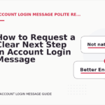 How to Request a Clear Next Step in Account Login Message English