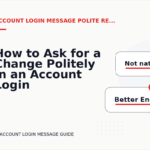 How to Ask for a Change Politely in an Account Login Message