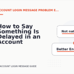 How to Say Something Is Delayed in an Account Login Message