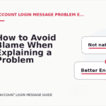 How to Avoid Blame When Explaining a Problem in Account Login Message English