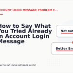 How to Say What You Tried Already in Account Login Message English