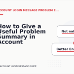 How to Give a Useful Problem Summary in Account Login Message English