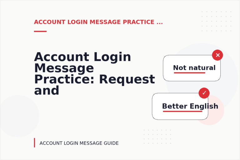 Account Login Message Practice: Request and Reply Examples
