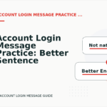 Account Login Message Practice: Better Sentence Choices