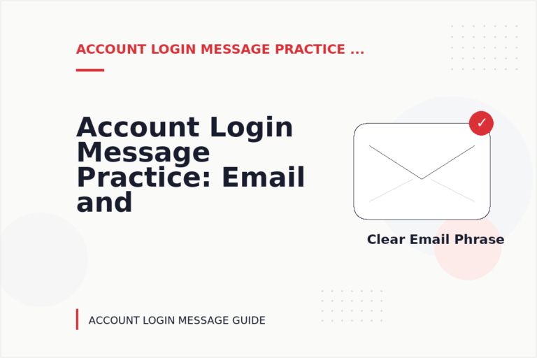 Account Login Message Practice: Email and Message Examples