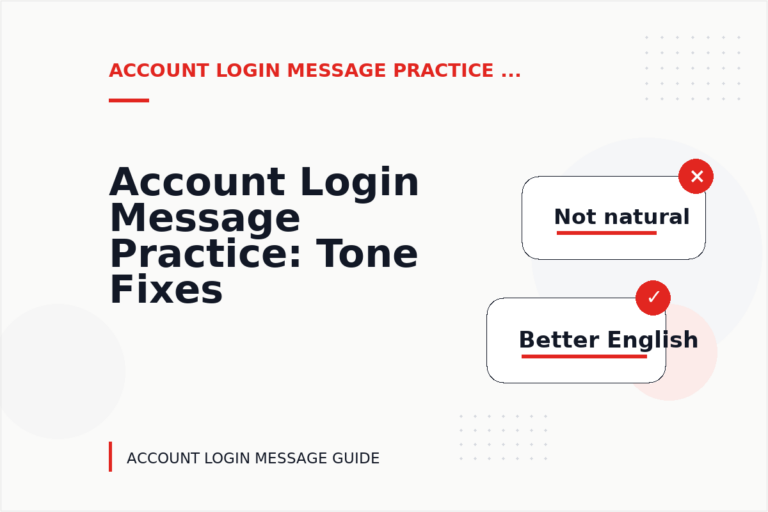 Account Login Message Practice: Tone Fixes for Real Situations